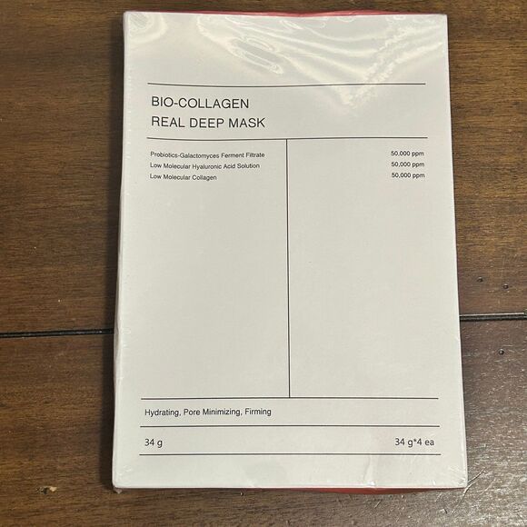 Bio-Collagen Real Deep Mask,Deep Hydrating Firming Sheet Masks 4 pack - Picture 1 of 3
